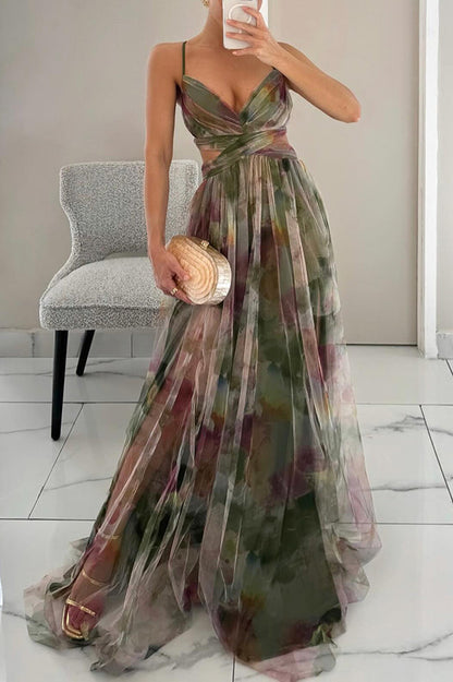 Leonor | Vestido Largo con Estampado Floral