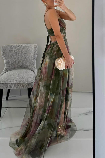 Leonor | Vestido Largo con Estampado Floral